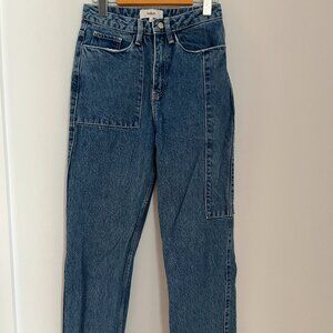 Ba&sh ASTEL Straight-Leg Jeans (Indigo Blue - US 2/FR 34)